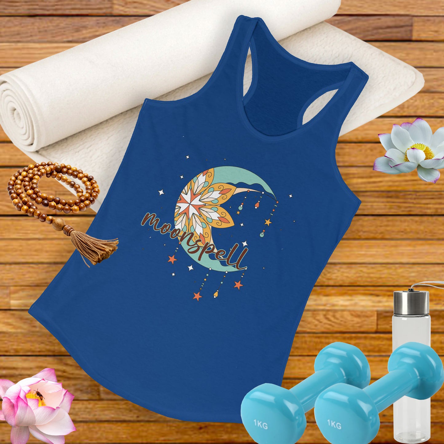 "Moonspell" - BOHO Women's Racerback Tank Top - For the Free-Spirited Soul