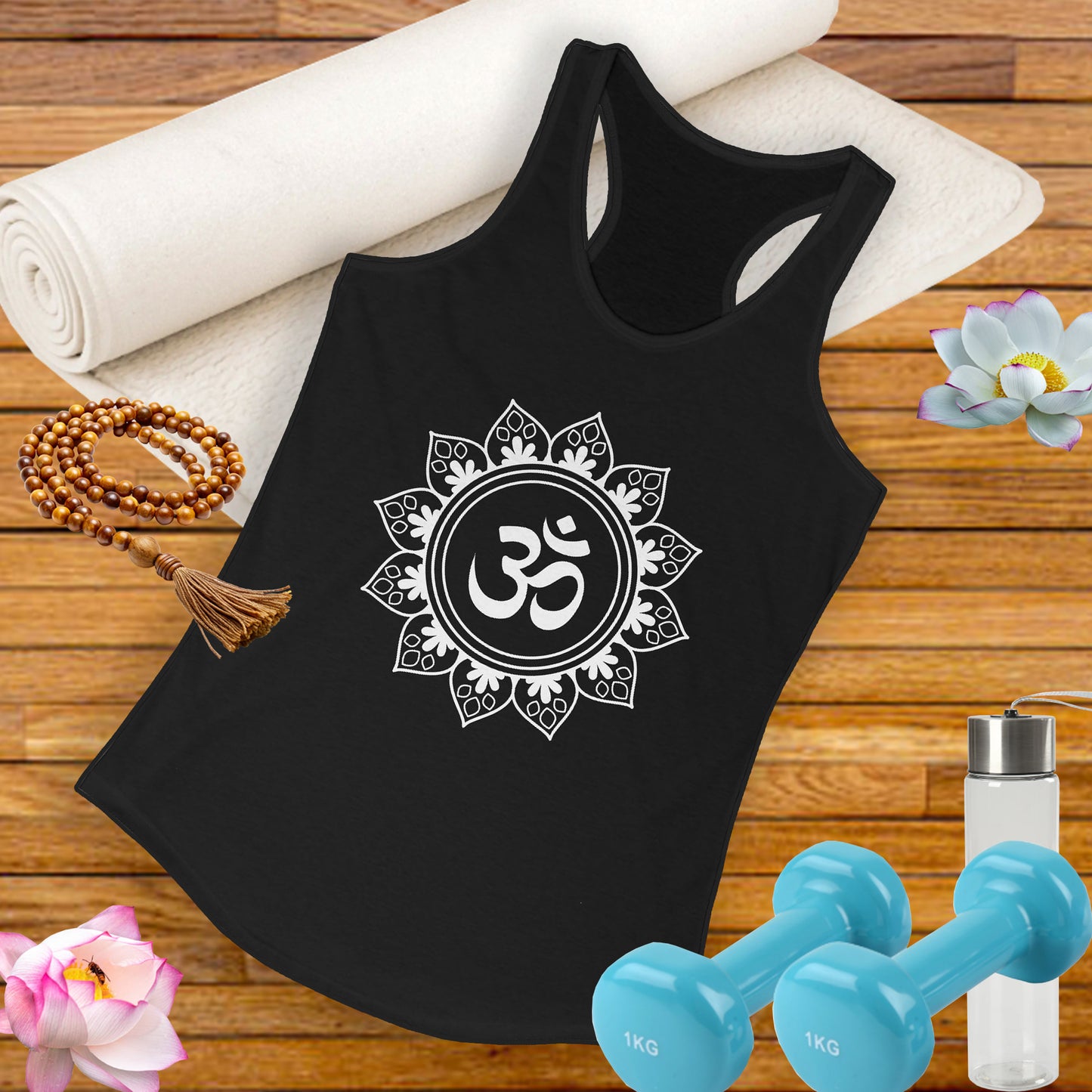 "Om Mandala" Racerback Tank - Spiritual Strength Meets Everyday Comfort