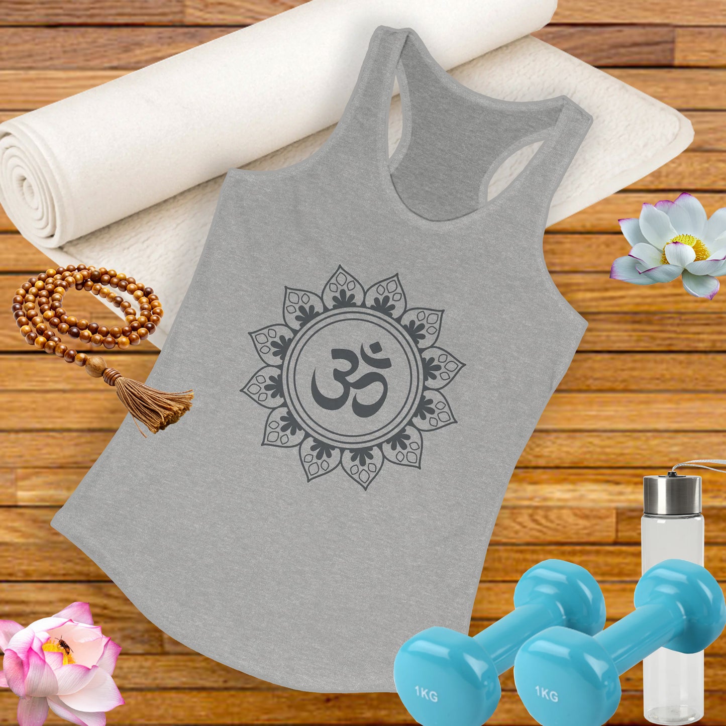 "Om Mandala" Racerback Tank - Spiritual Strength Meets Everyday Comfort