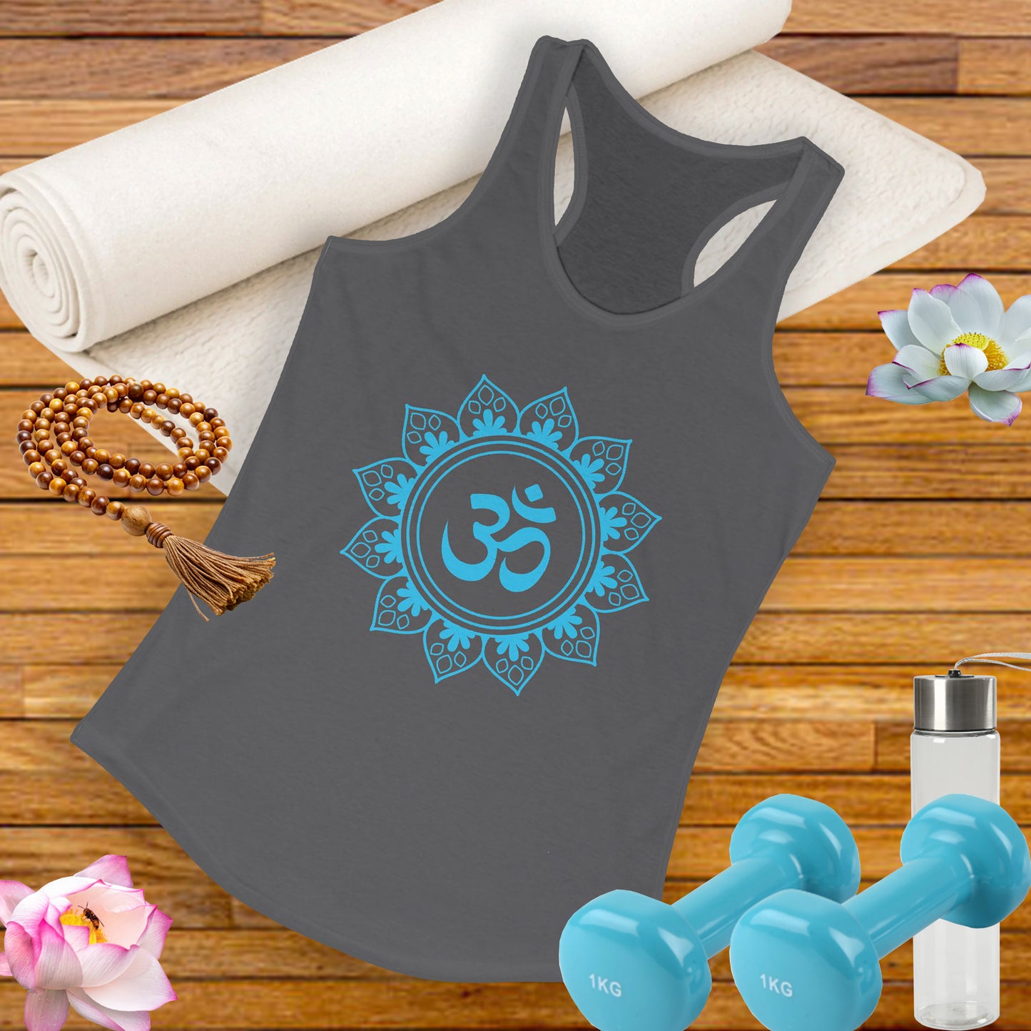 "Om Mandala" Racerback Tank - Spiritual Strength Meets Everyday Comfort