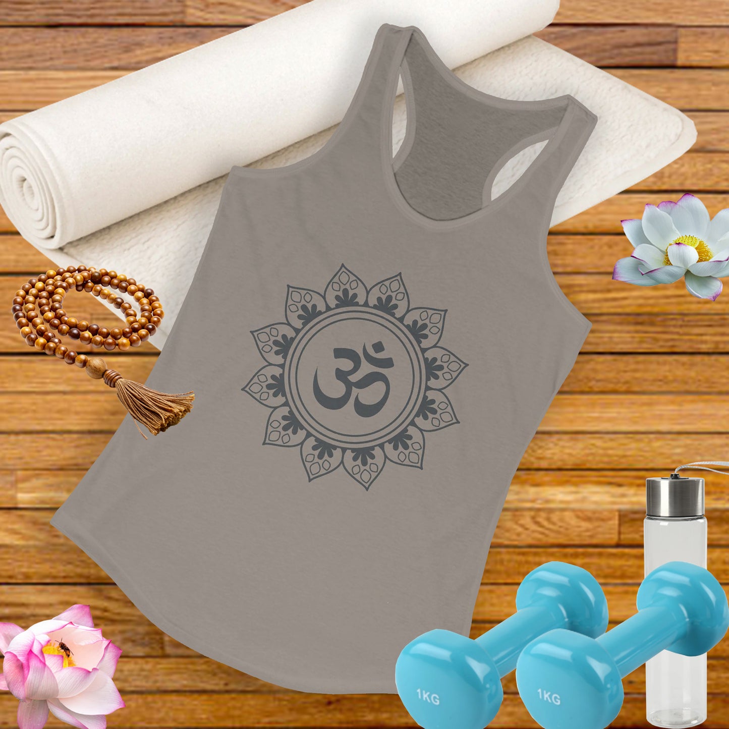"Om Mandala" Racerback Tank - Spiritual Strength Meets Everyday Comfort