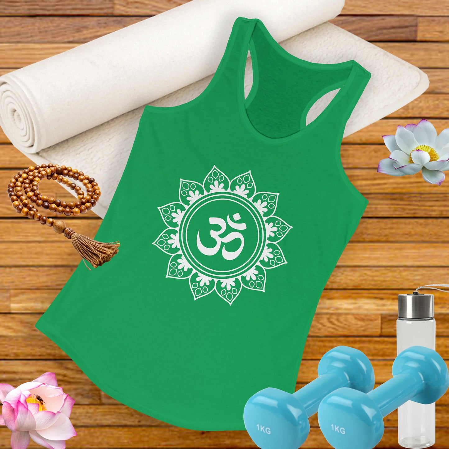 "Om Mandala" Racerback Tank - Spiritual Strength Meets Everyday Comfort