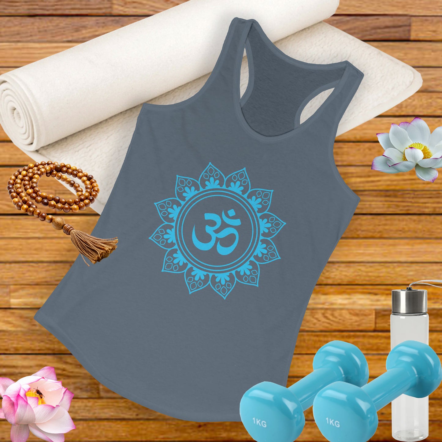 "Om Mandala" Racerback Tank - Spiritual Strength Meets Everyday Comfort