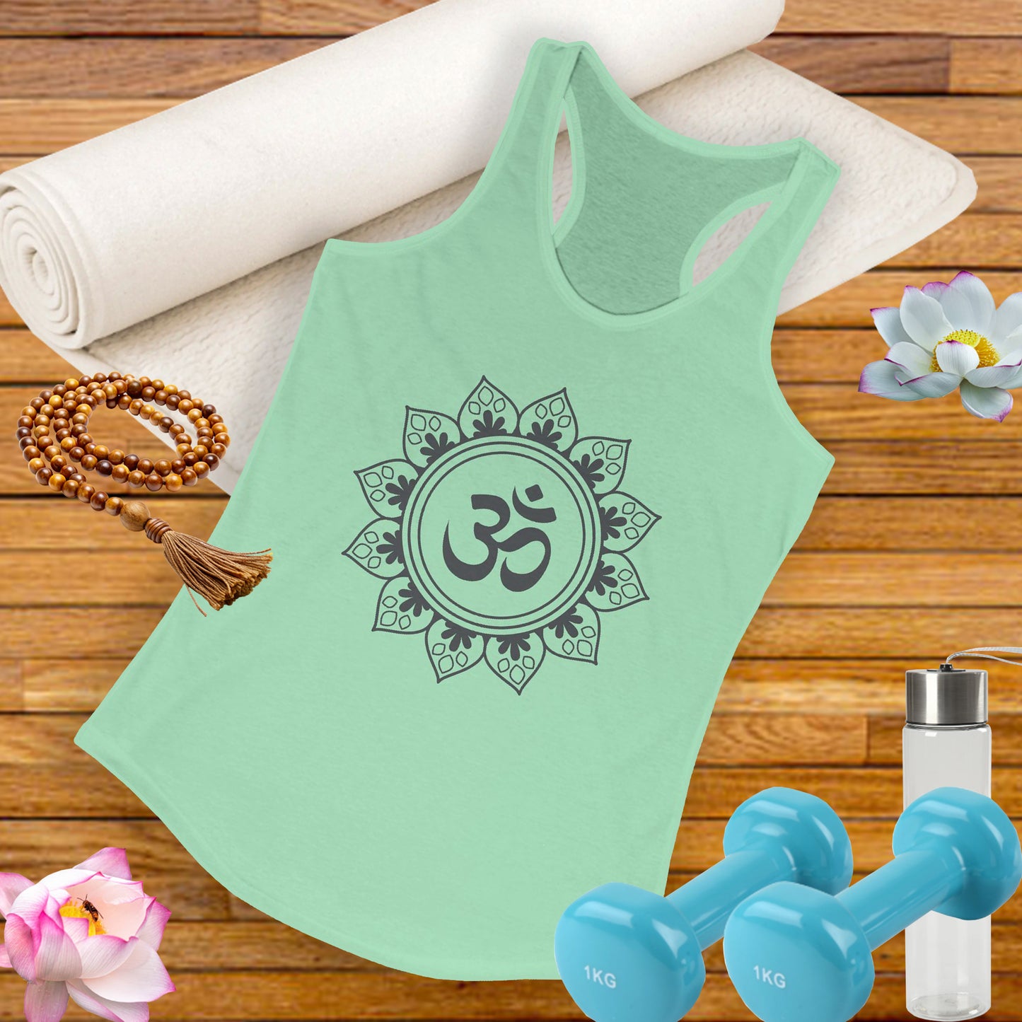 "Om Mandala" Racerback Tank - Spiritual Strength Meets Everyday Comfort