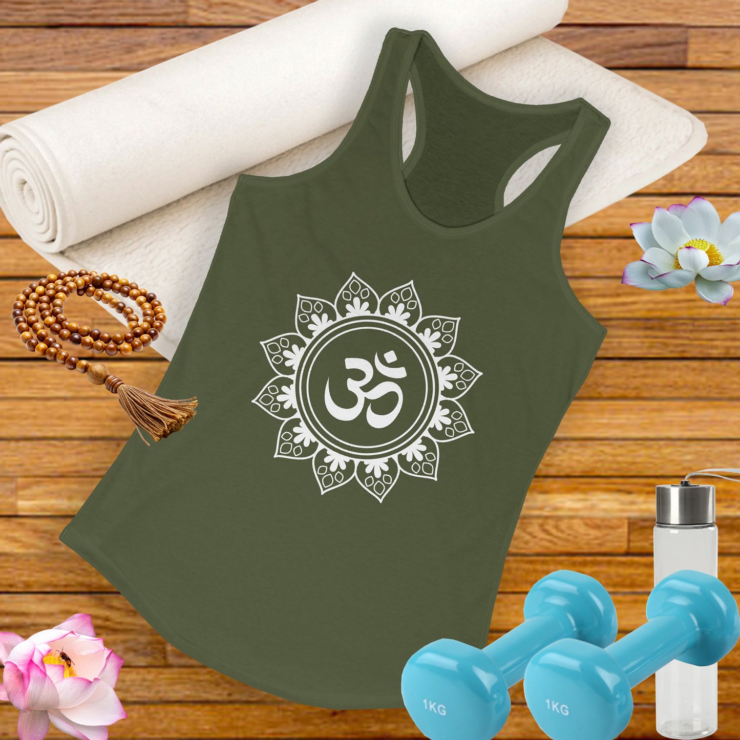 "Om Mandala" Racerback Tank - Spiritual Strength Meets Everyday Comfort