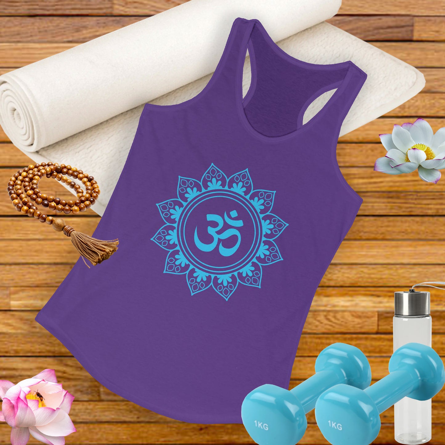 "Om Mandala" Racerback Tank - Spiritual Strength Meets Everyday Comfort
