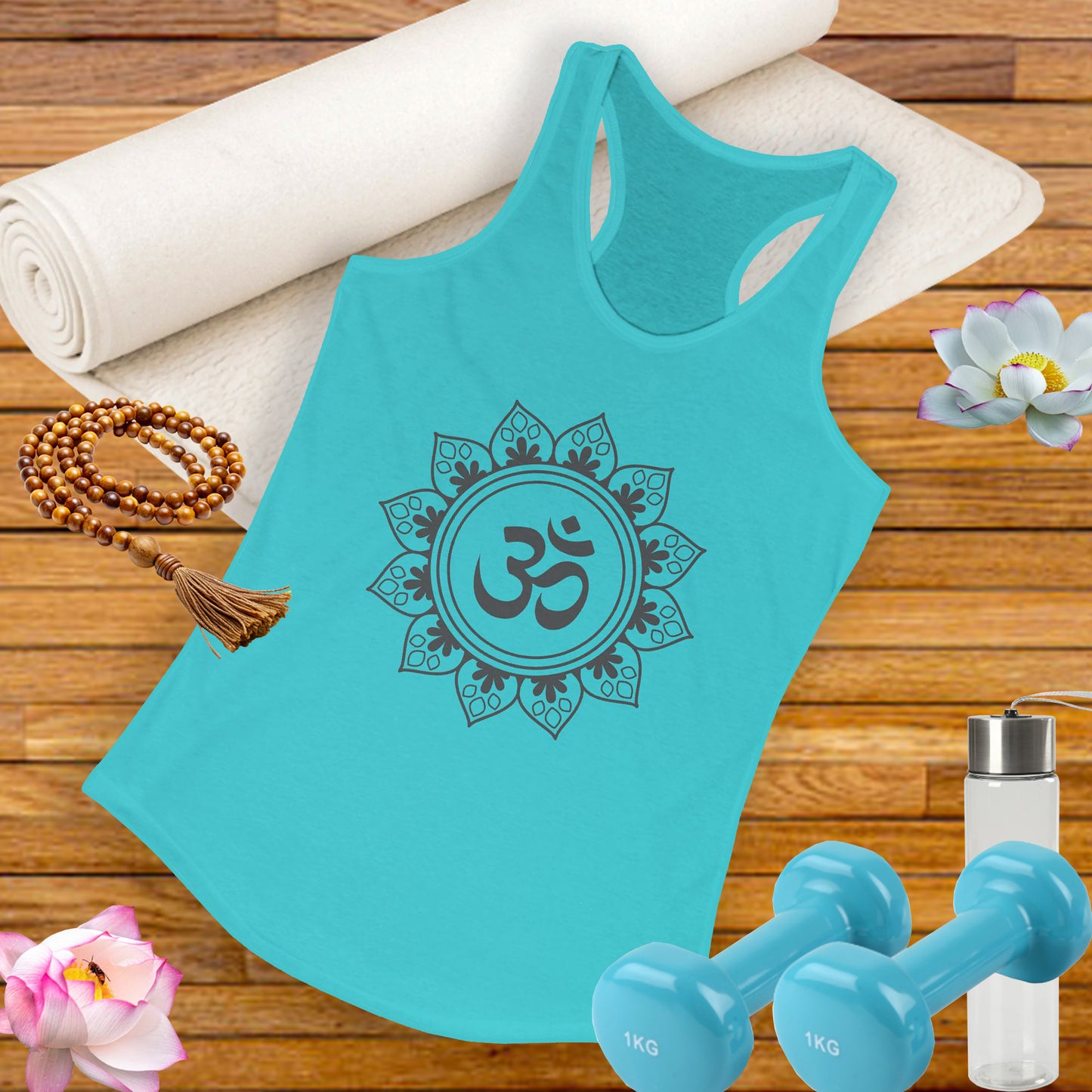 "Om Mandala" Racerback Tank - Spiritual Strength Meets Everyday Comfort