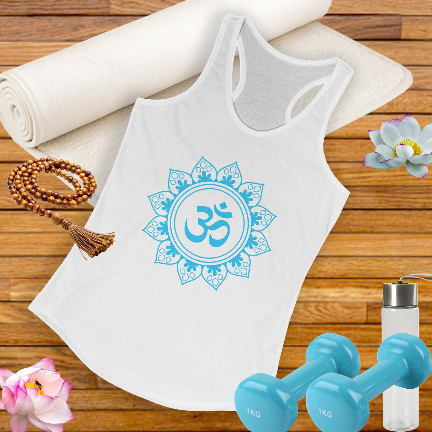 "Om Mandala" Racerback Tank - Spiritual Strength Meets Everyday Comfort