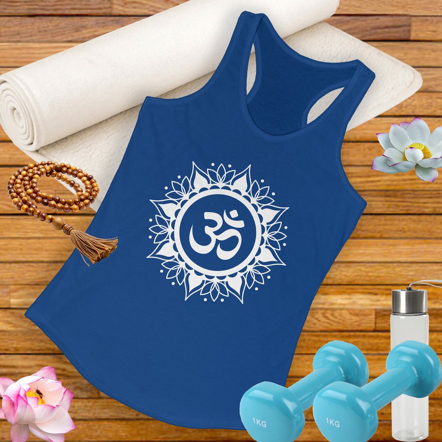 "OM" Mandala Tank - Center Yourself in Style - Women's Racerback Tank