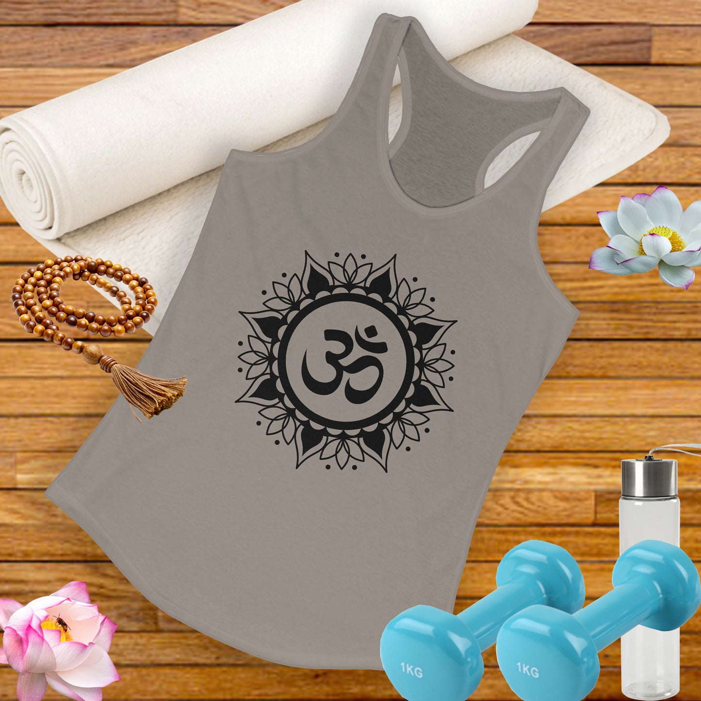 "OM" Mandala Tank - Center Yourself in Style - Women's Racerback Tank