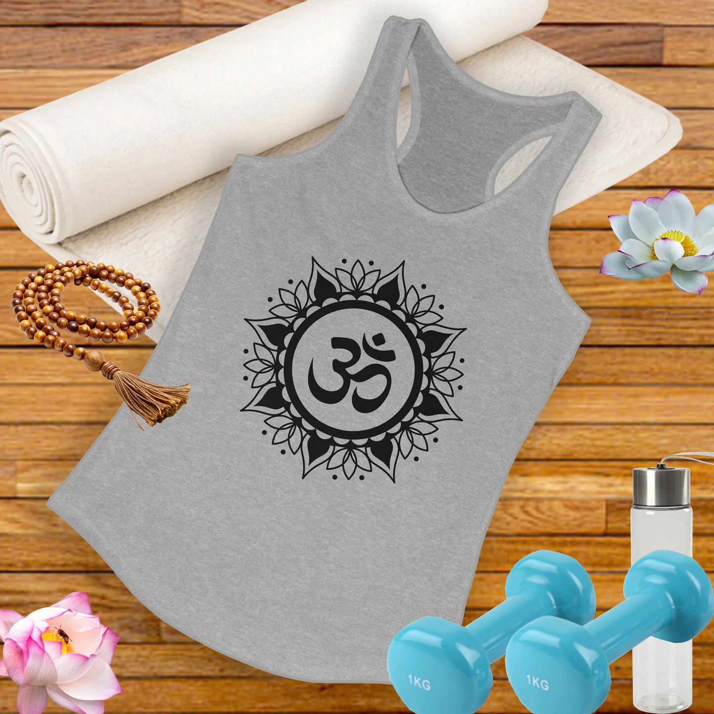 "OM" Mandala Tank - Center Yourself in Style - Women's Racerback Tank