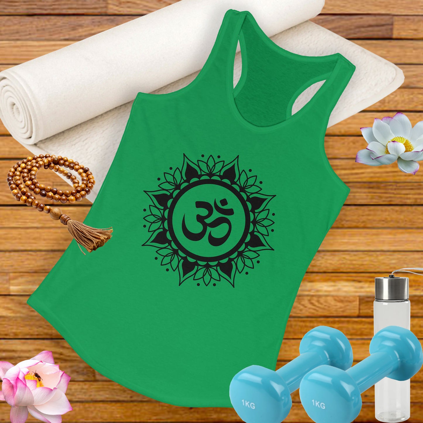 "OM" Mandala Tank - Center Yourself in Style - Women's Racerback Tank