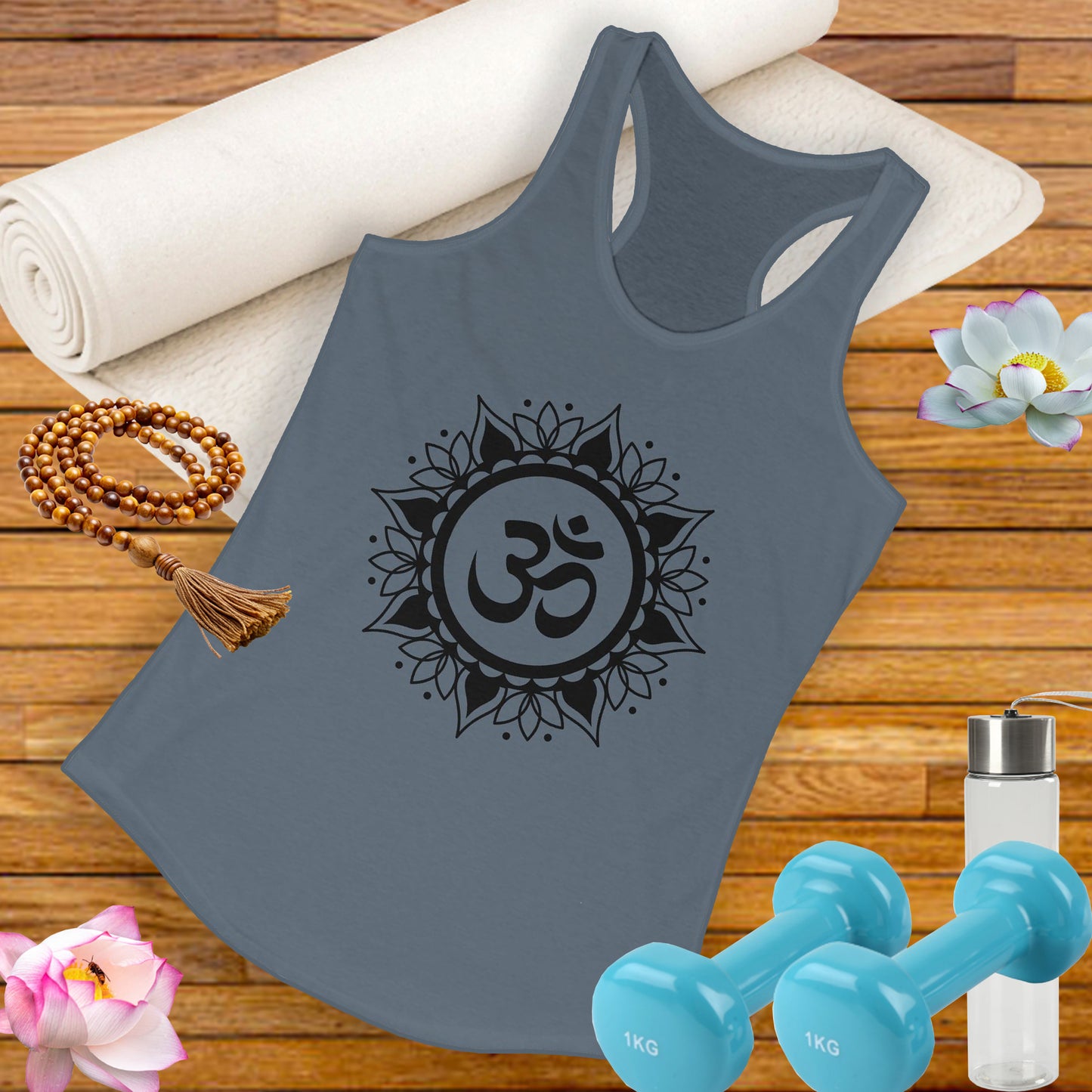"OM" Mandala Tank - Center Yourself in Style - Women's Racerback Tank