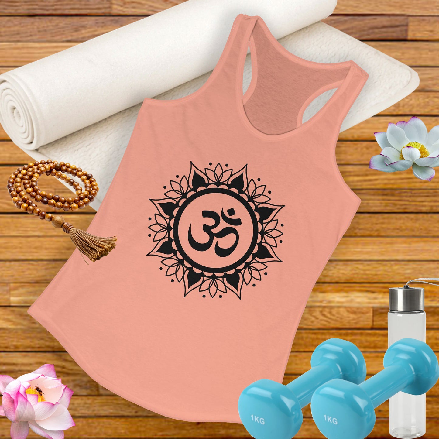 "OM" Mandala Tank - Center Yourself in Style - Women's Racerback Tank