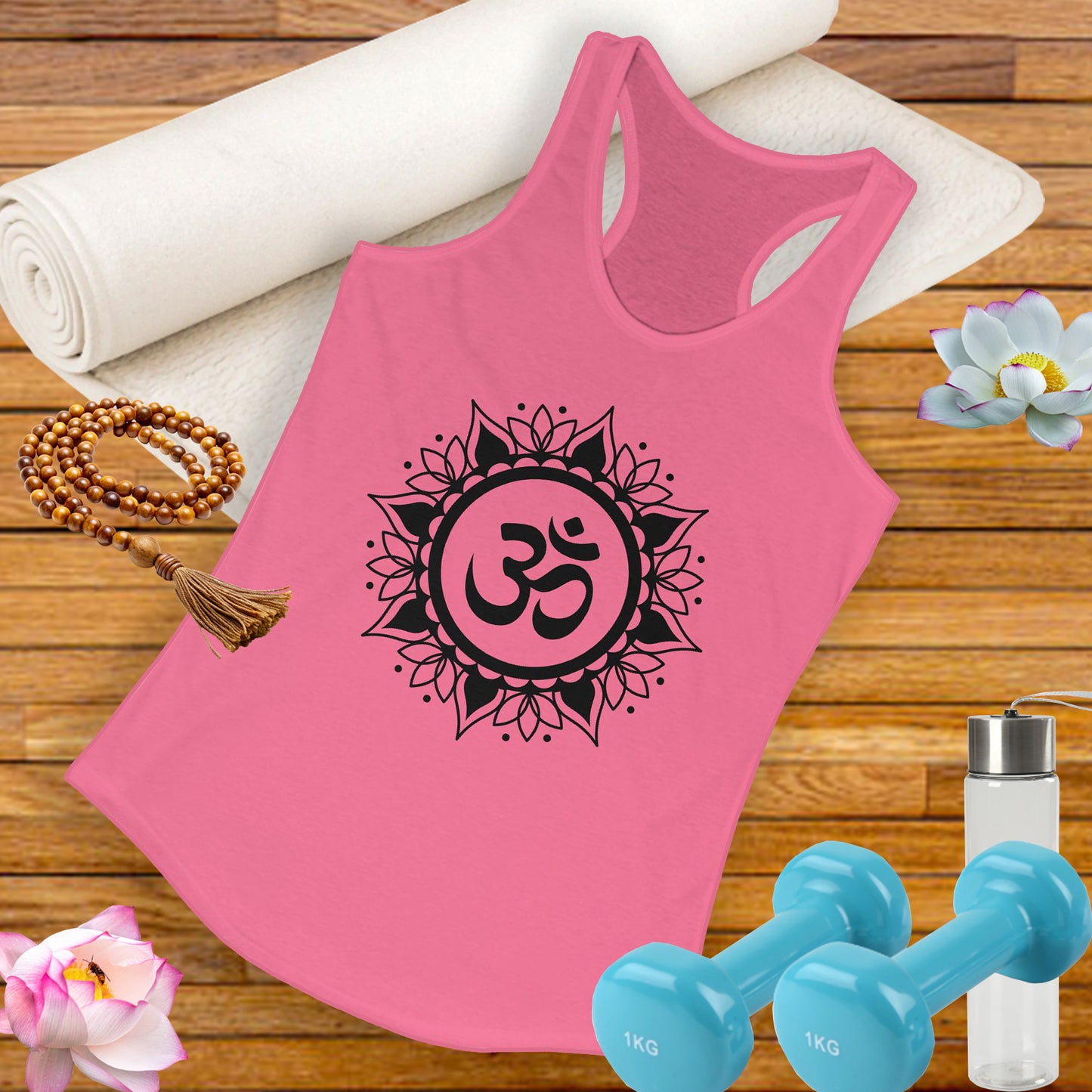 "OM" Mandala Tank - Center Yourself in Style - Women's Racerback Tank