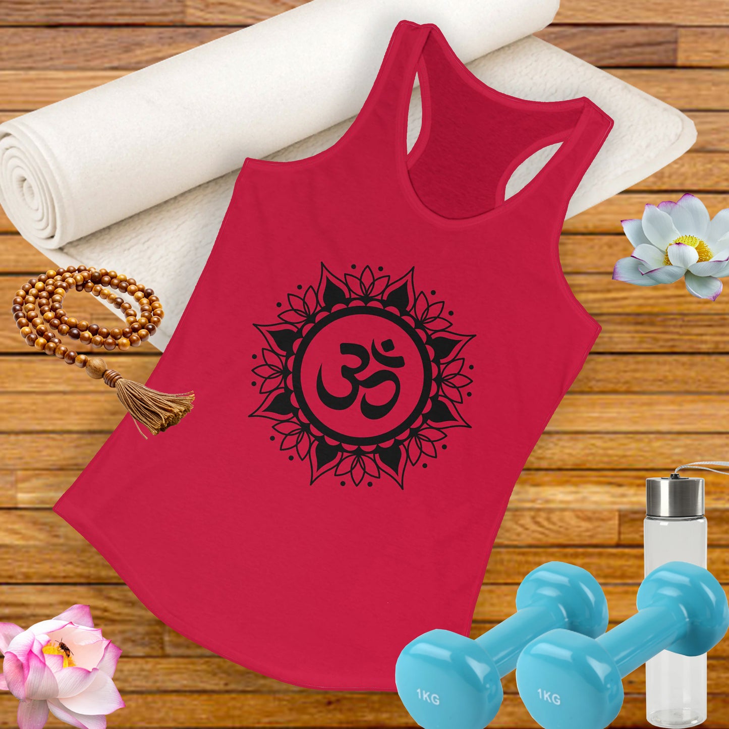 "OM" Mandala Tank - Center Yourself in Style - Women's Racerback Tank