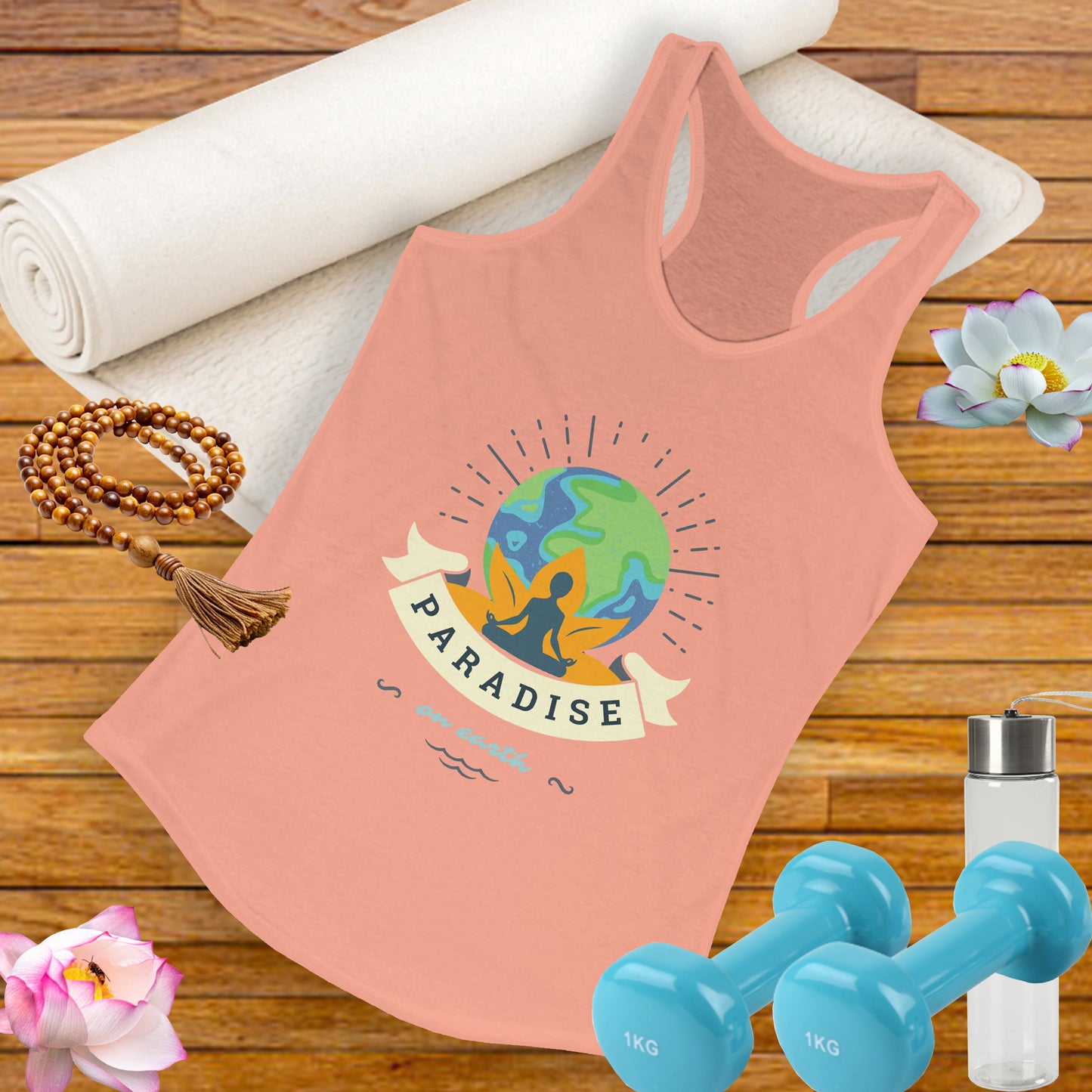 Paradise Within – Earth, Lotus & Meditation Racerback Tank
