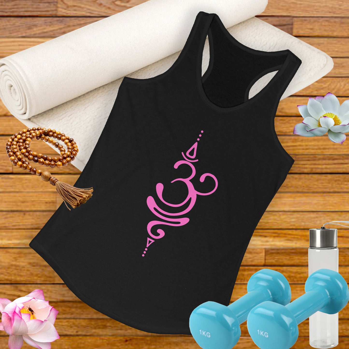 "Sacred Style" Racerback Tank - Modern Om Symbol for Yoga & Everyday Zen
