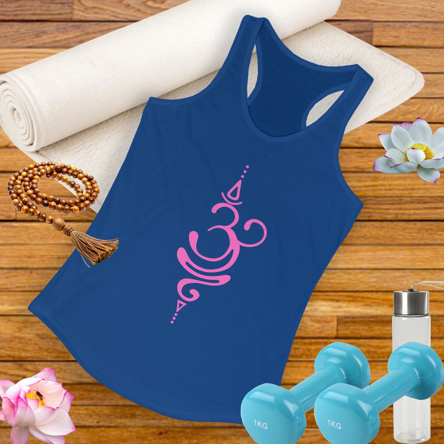 "Sacred Style" Racerback Tank - Modern Om Symbol for Yoga & Everyday Zen
