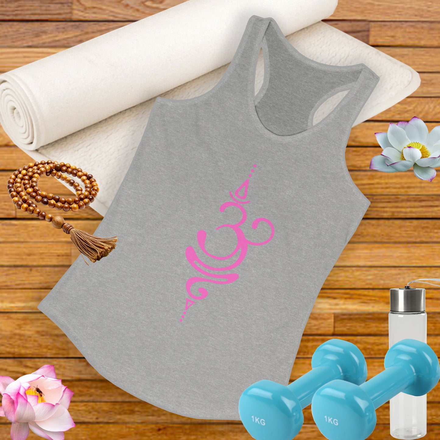 "Sacred Style" Racerback Tank - Modern Om Symbol for Yoga & Everyday Zen