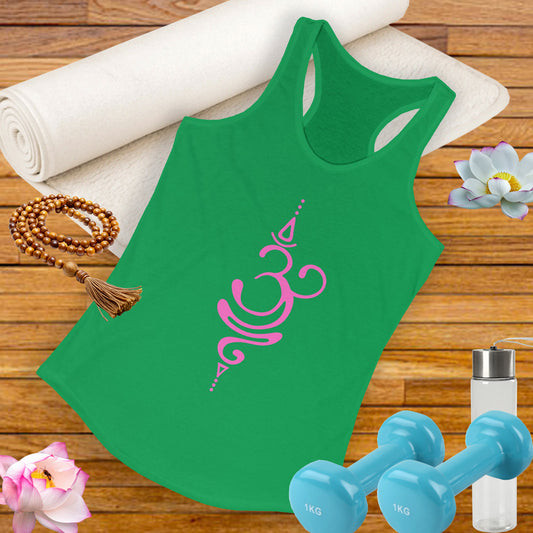 "Sacred Style" Racerback Tank - Modern Om Symbol for Yoga & Everyday Zen