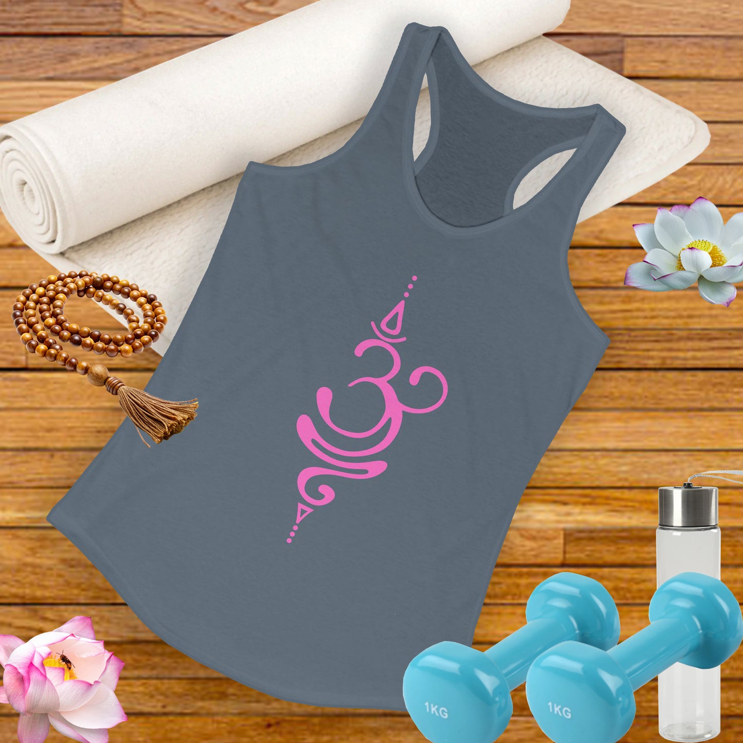 "Sacred Style" Racerback Tank - Modern Om Symbol for Yoga & Everyday Zen