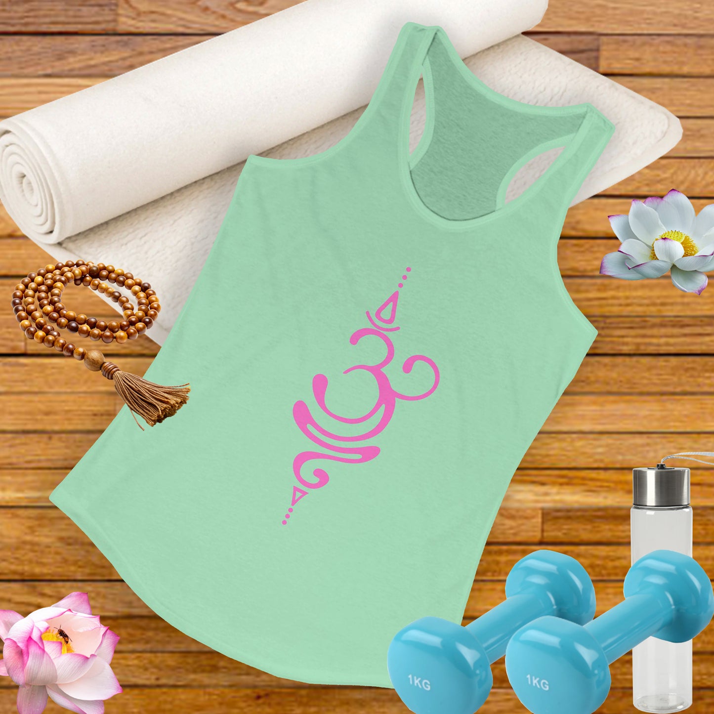 "Sacred Style" Racerback Tank - Modern Om Symbol for Yoga & Everyday Zen