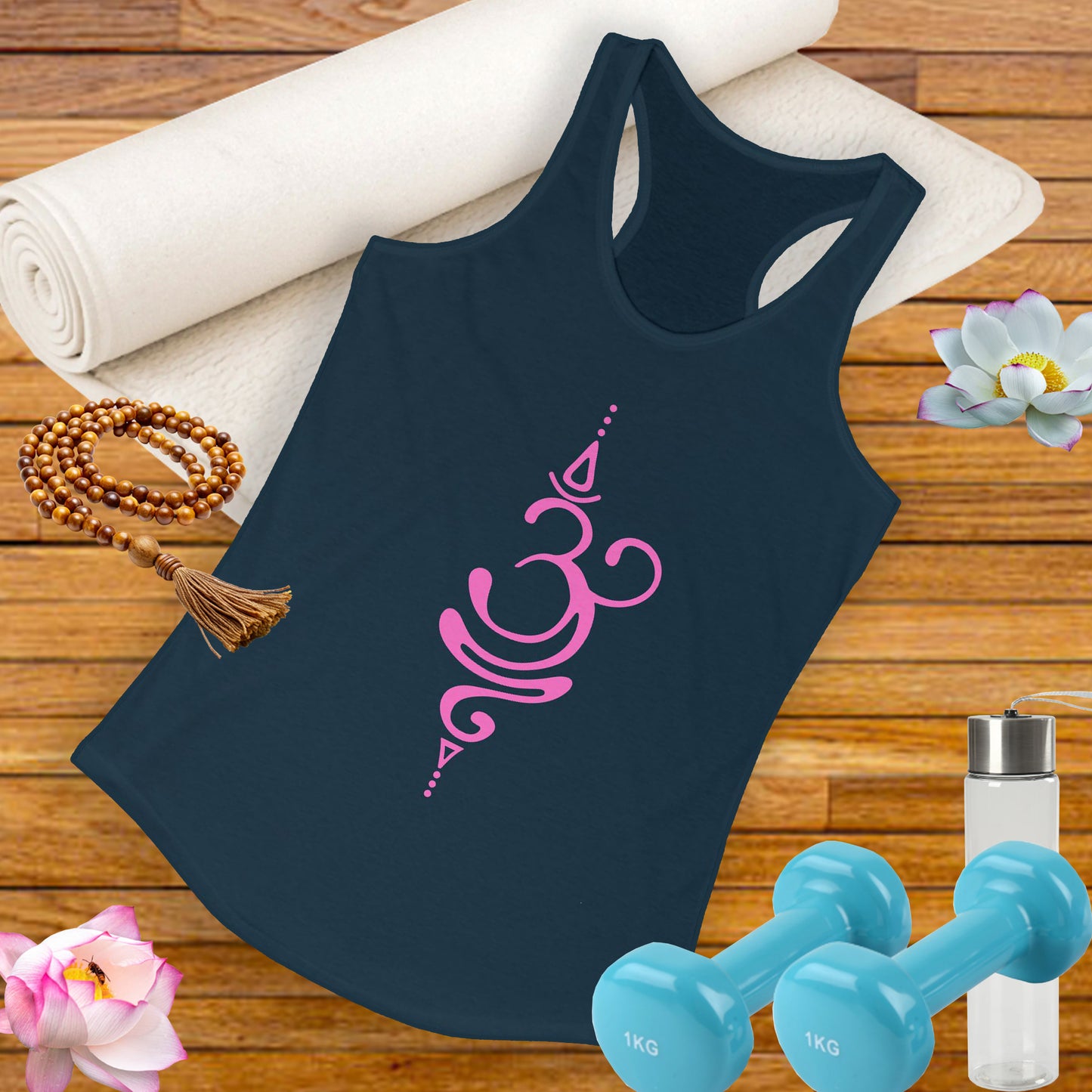 "Sacred Style" Racerback Tank - Modern Om Symbol for Yoga & Everyday Zen