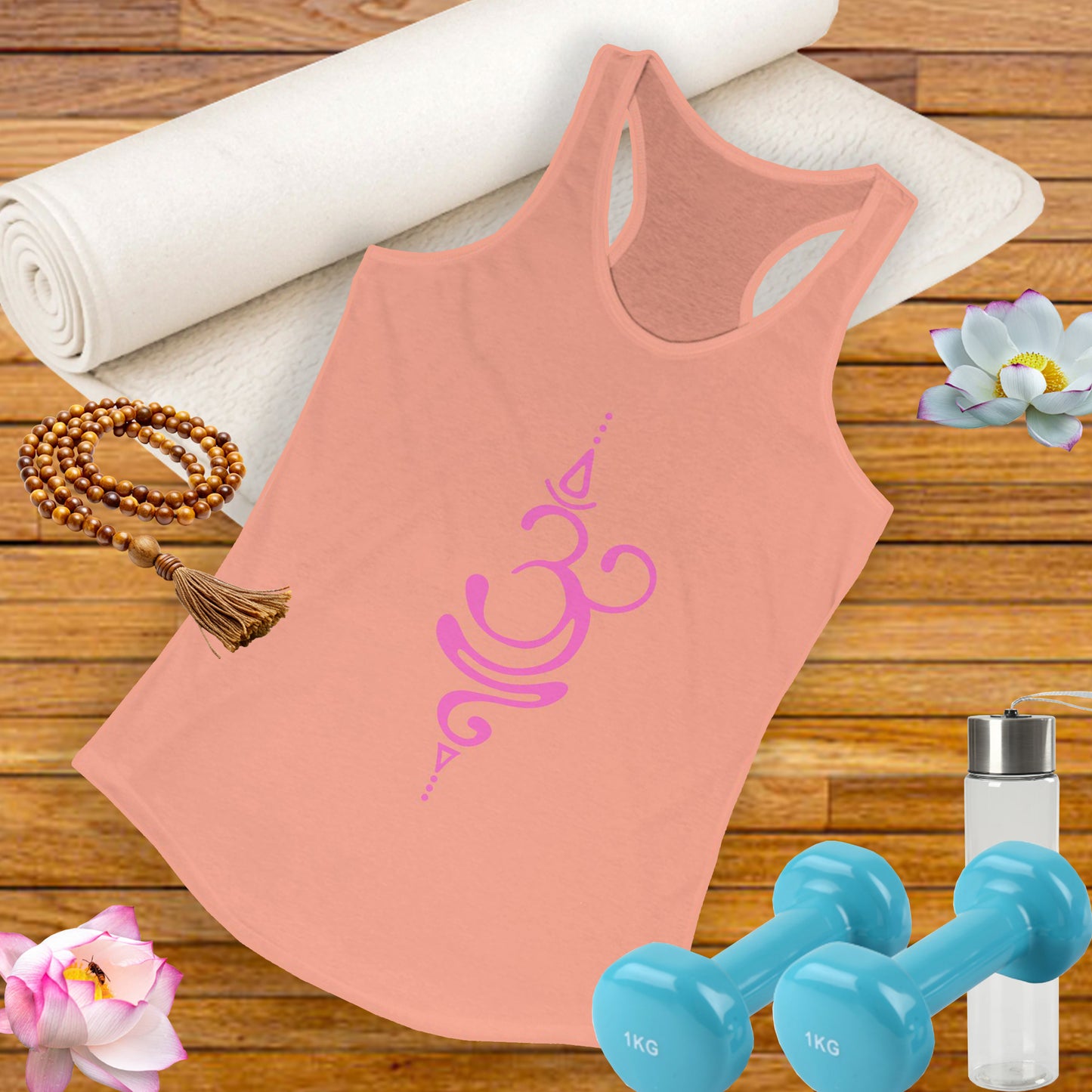 "Sacred Style" Racerback Tank - Modern Om Symbol for Yoga & Everyday Zen