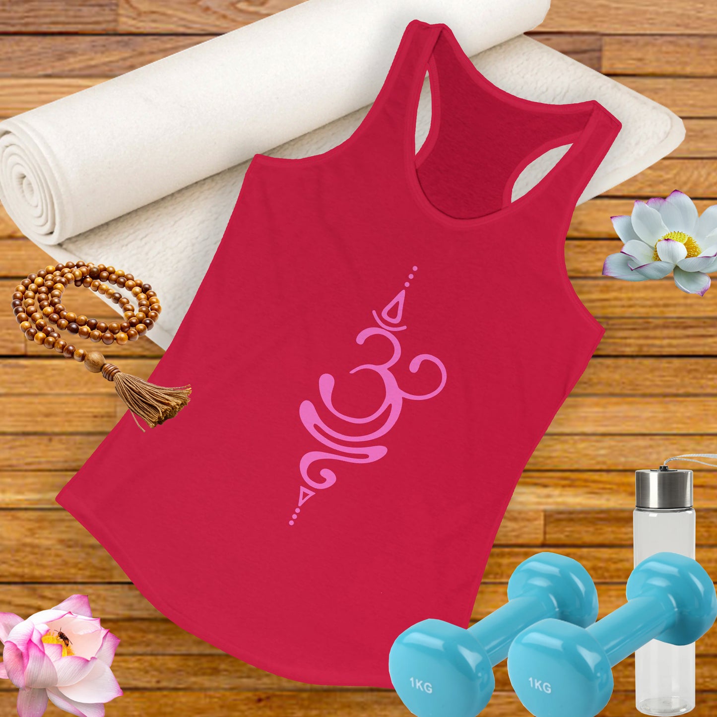 "Sacred Style" Racerback Tank - Modern Om Symbol for Yoga & Everyday Zen