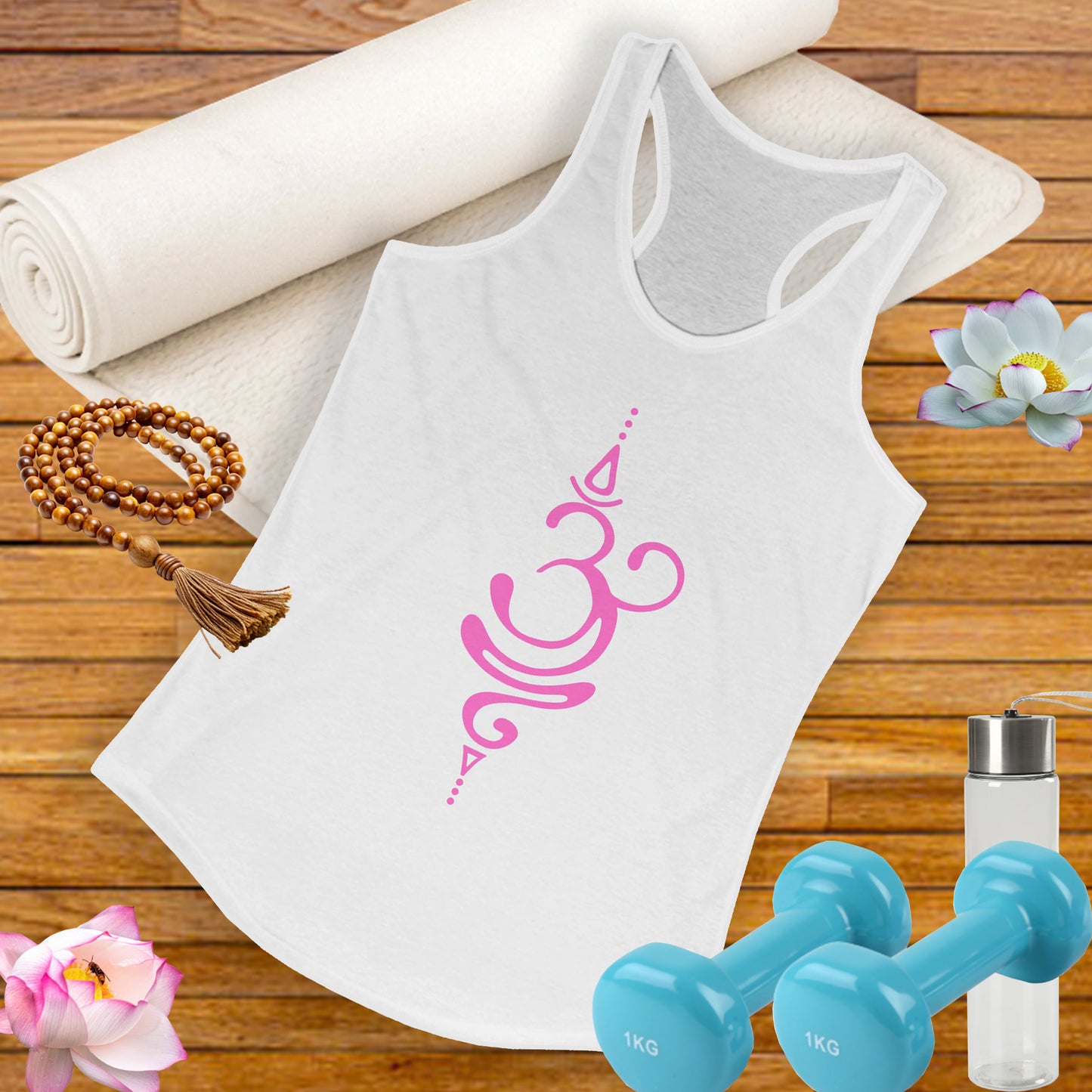 "Sacred Style" Racerback Tank - Modern Om Symbol for Yoga & Everyday Zen