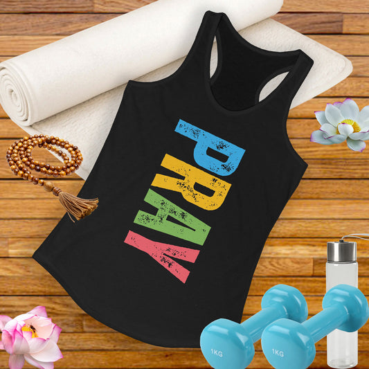 PRAY Bold Graphic Racerback Tank – Empowering, Faith-Inspired Women’s Activewear