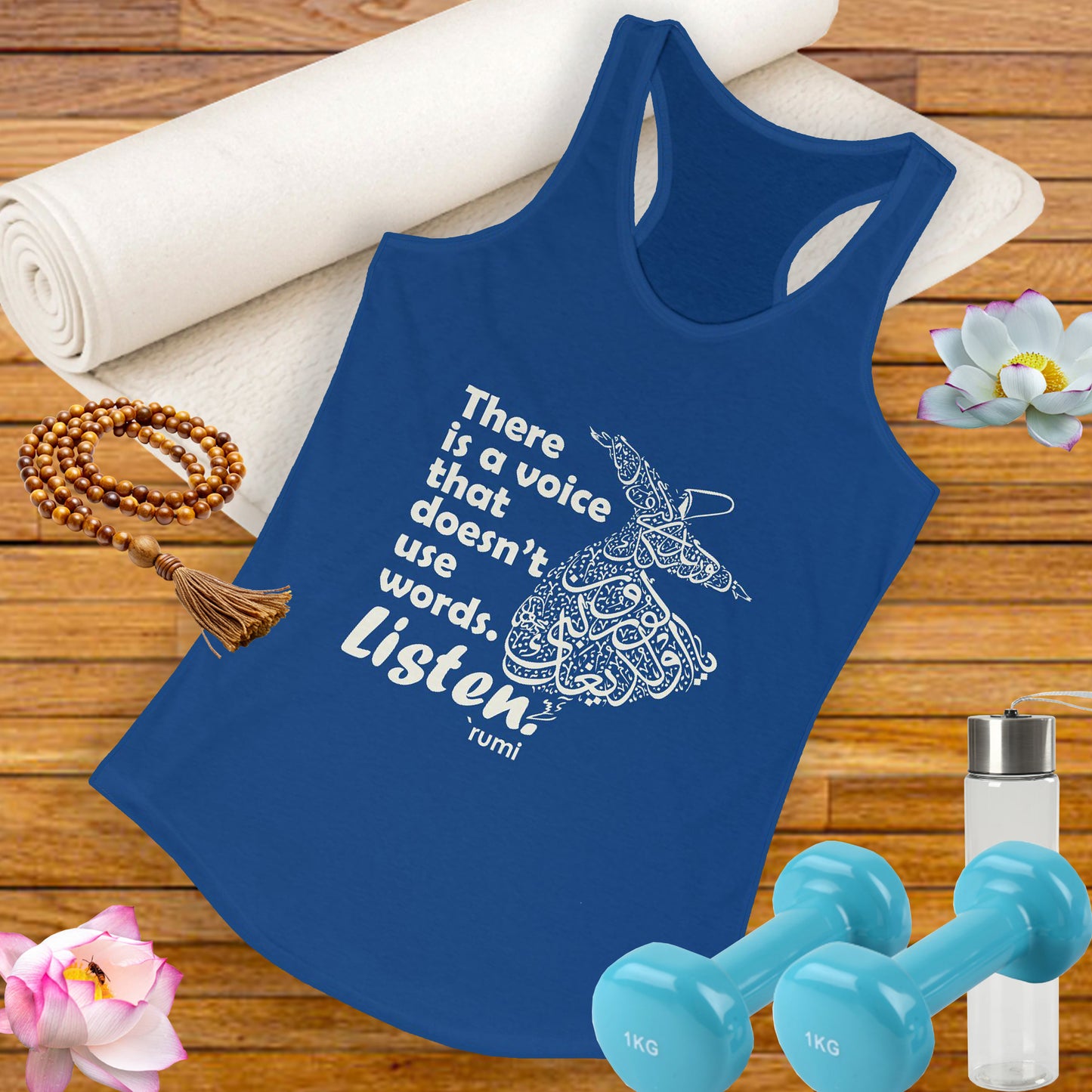 “Listen” Whirling Dervish Racerback Tank - Inspired by Rumi’s Silent Wisdom