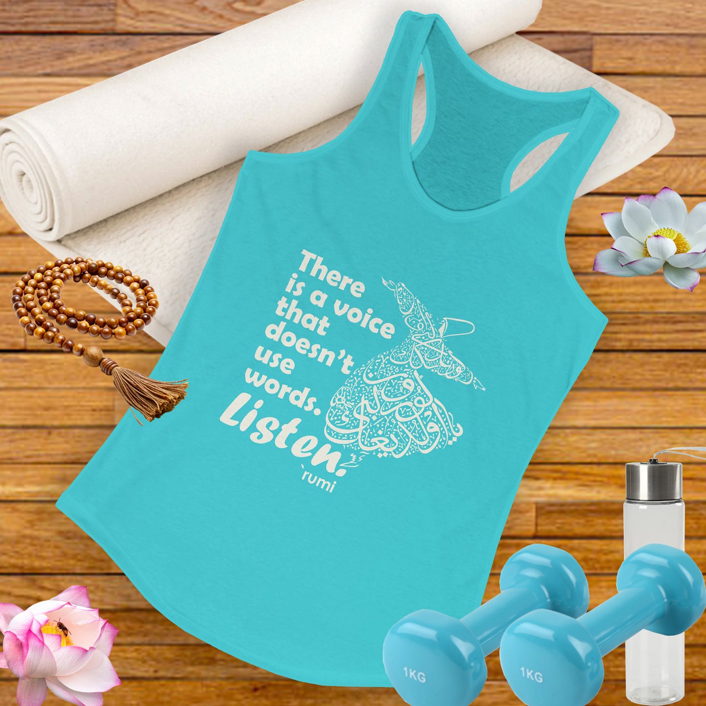 “Listen” Whirling Dervish Racerback Tank - Inspired by Rumi’s Silent Wisdom