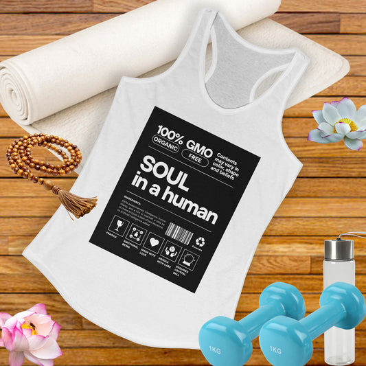 "Soul in a Human" Women's Tank Top - Nourish Your Spirit, Move with Intention