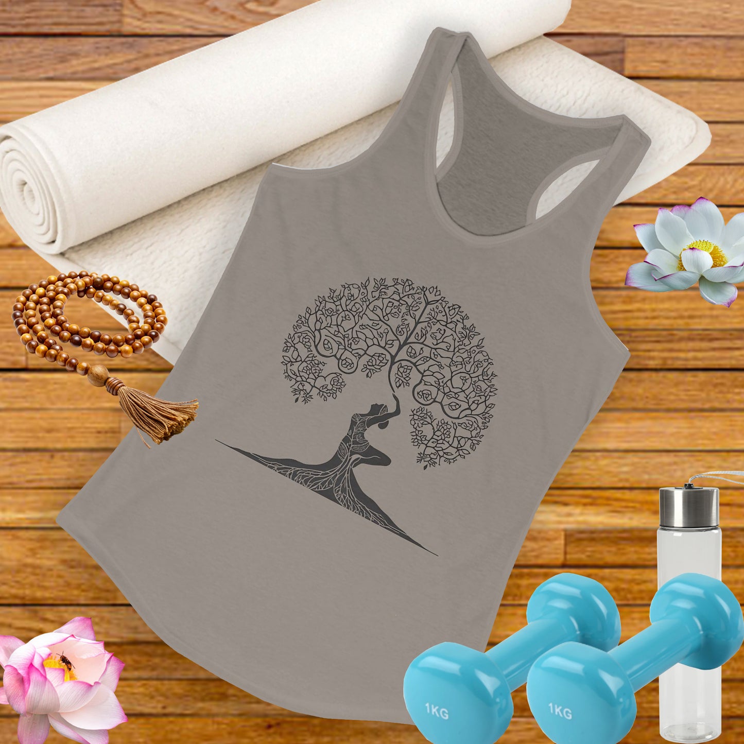 “Goddess Roots” Racerback Tank – Strength, Nature & Feminine Power