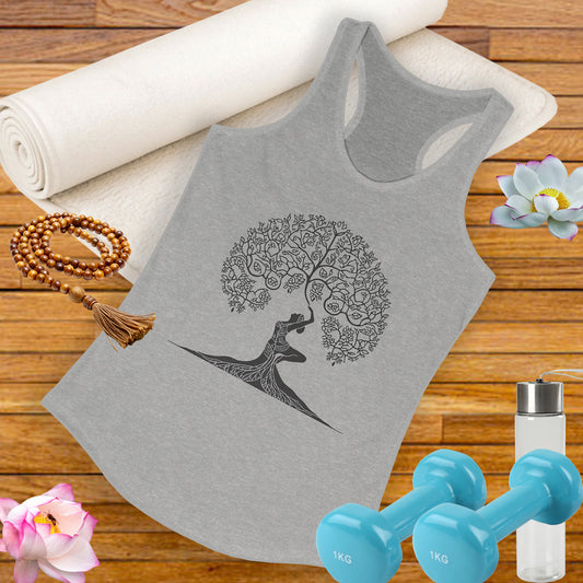 “Goddess Roots” Racerback Tank – Strength, Nature & Feminine Power