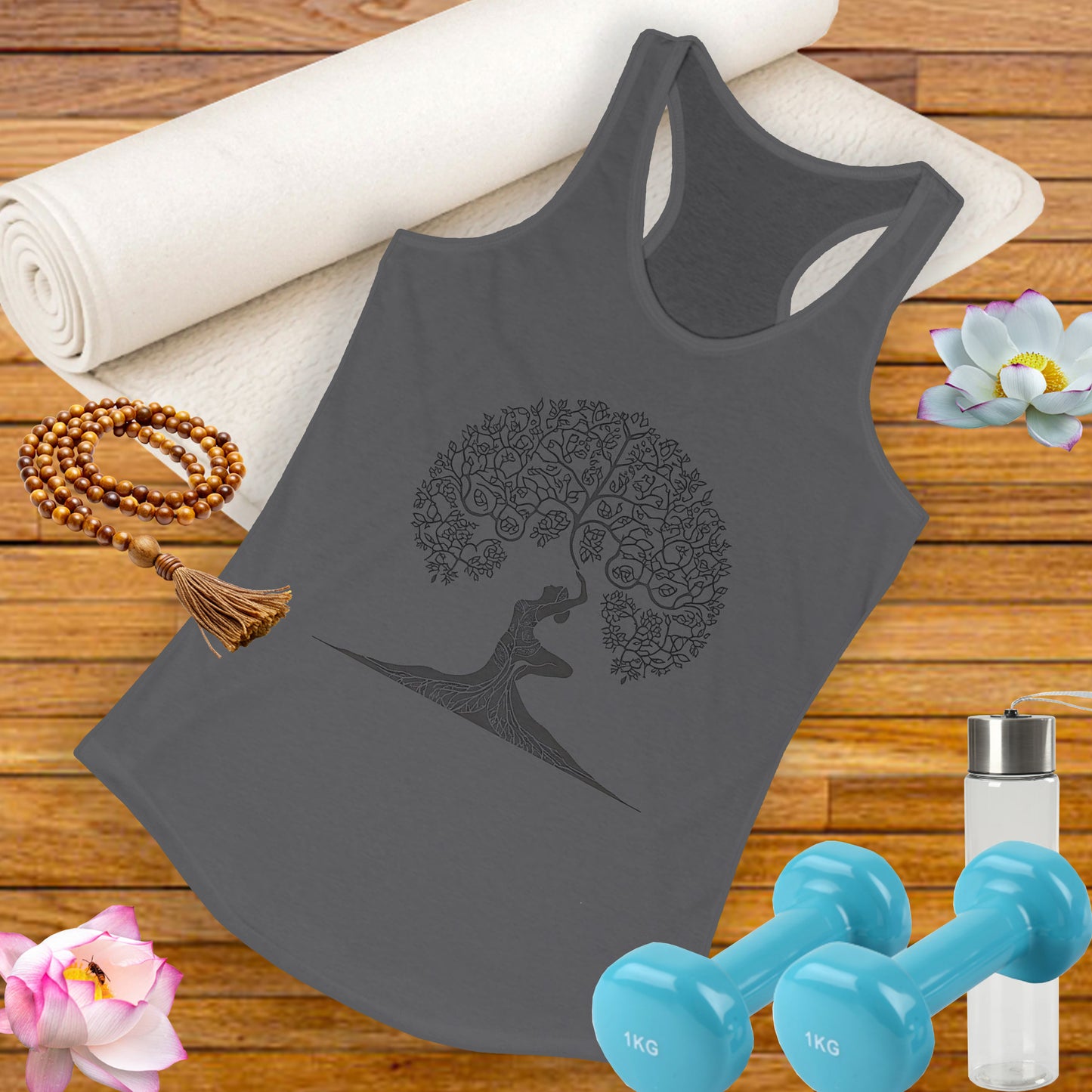 “Goddess Roots” Racerback Tank – Strength, Nature & Feminine Power