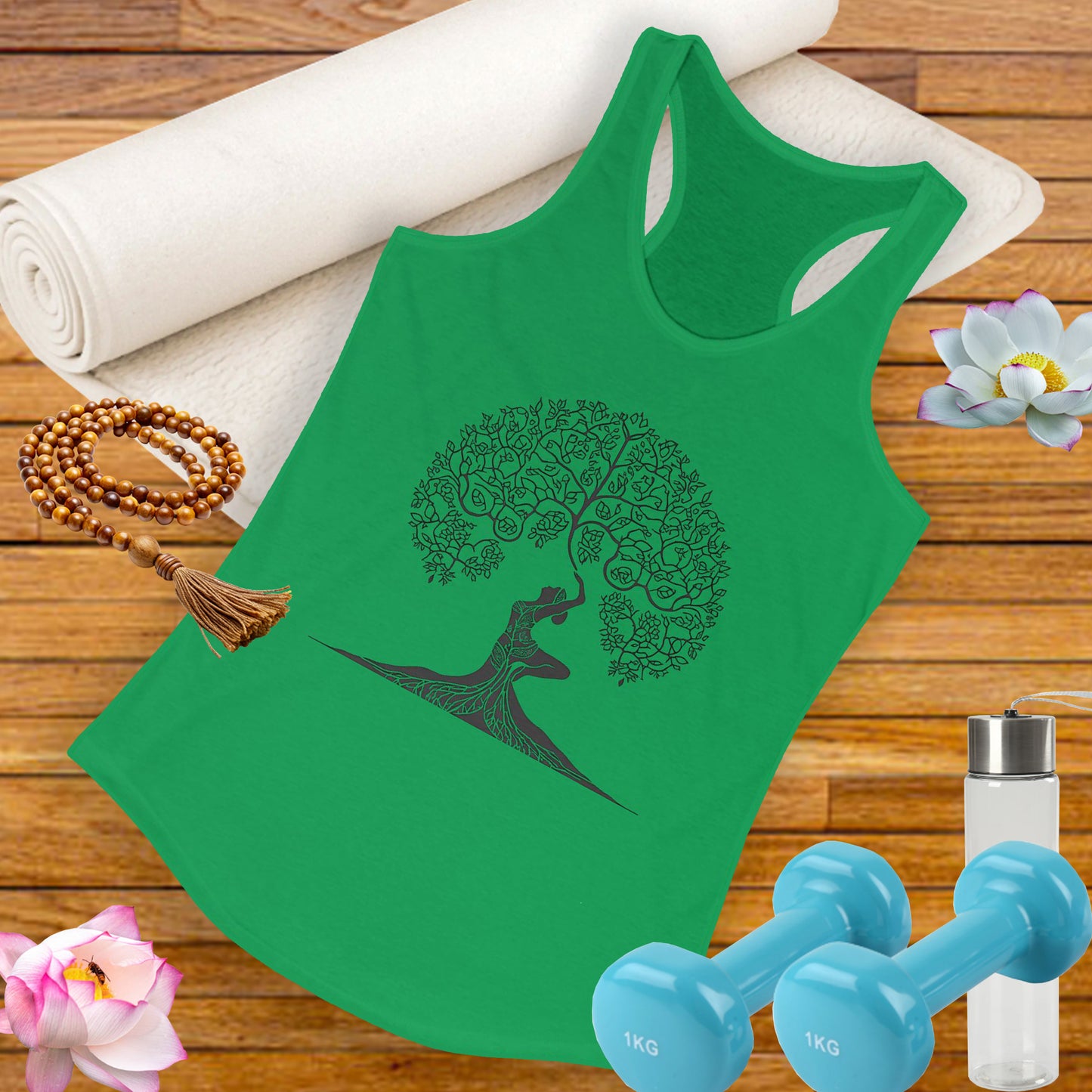 “Goddess Roots” Racerback Tank – Strength, Nature & Feminine Power