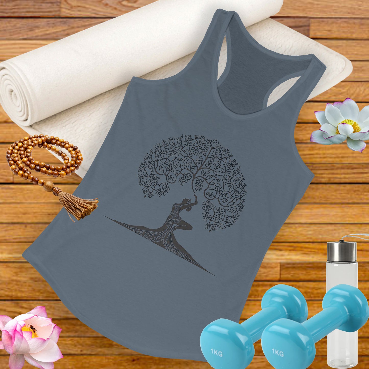 “Goddess Roots” Racerback Tank – Strength, Nature & Feminine Power