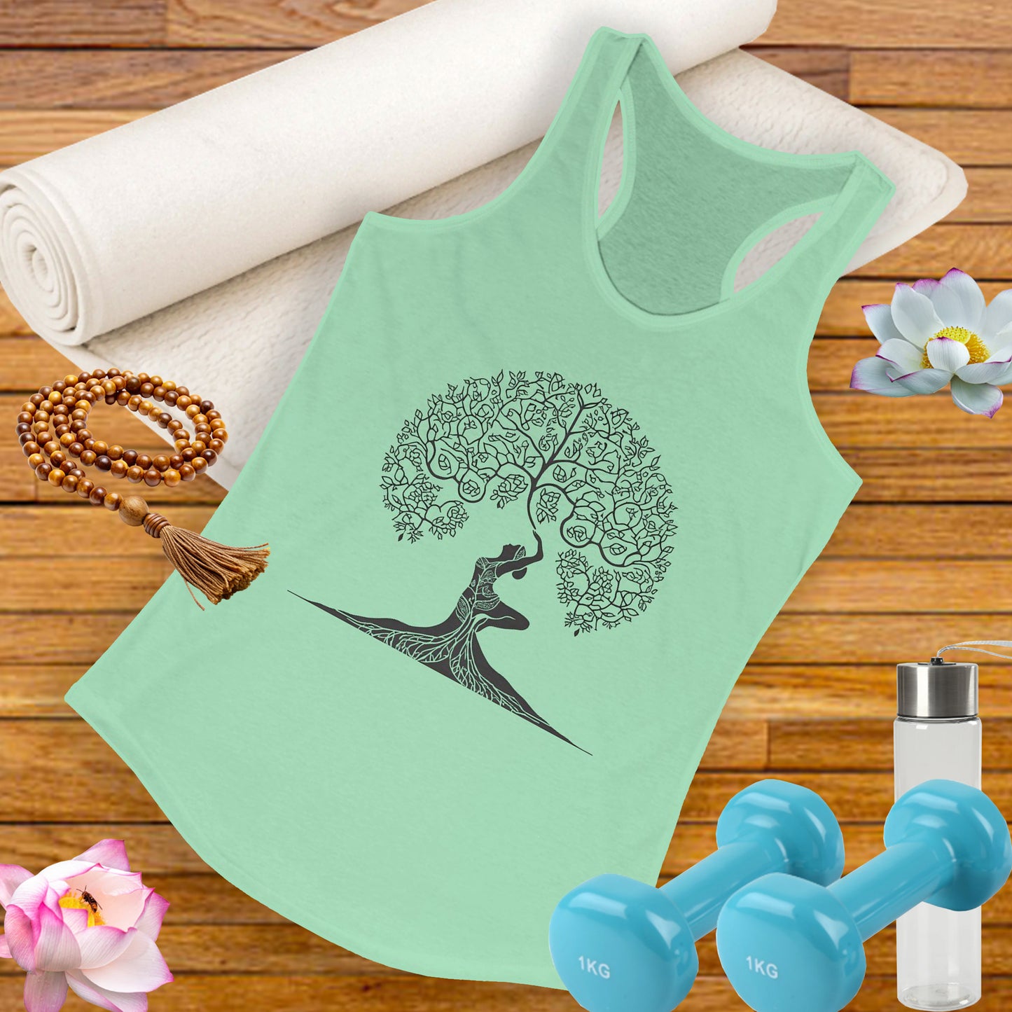 “Goddess Roots” Racerback Tank – Strength, Nature & Feminine Power