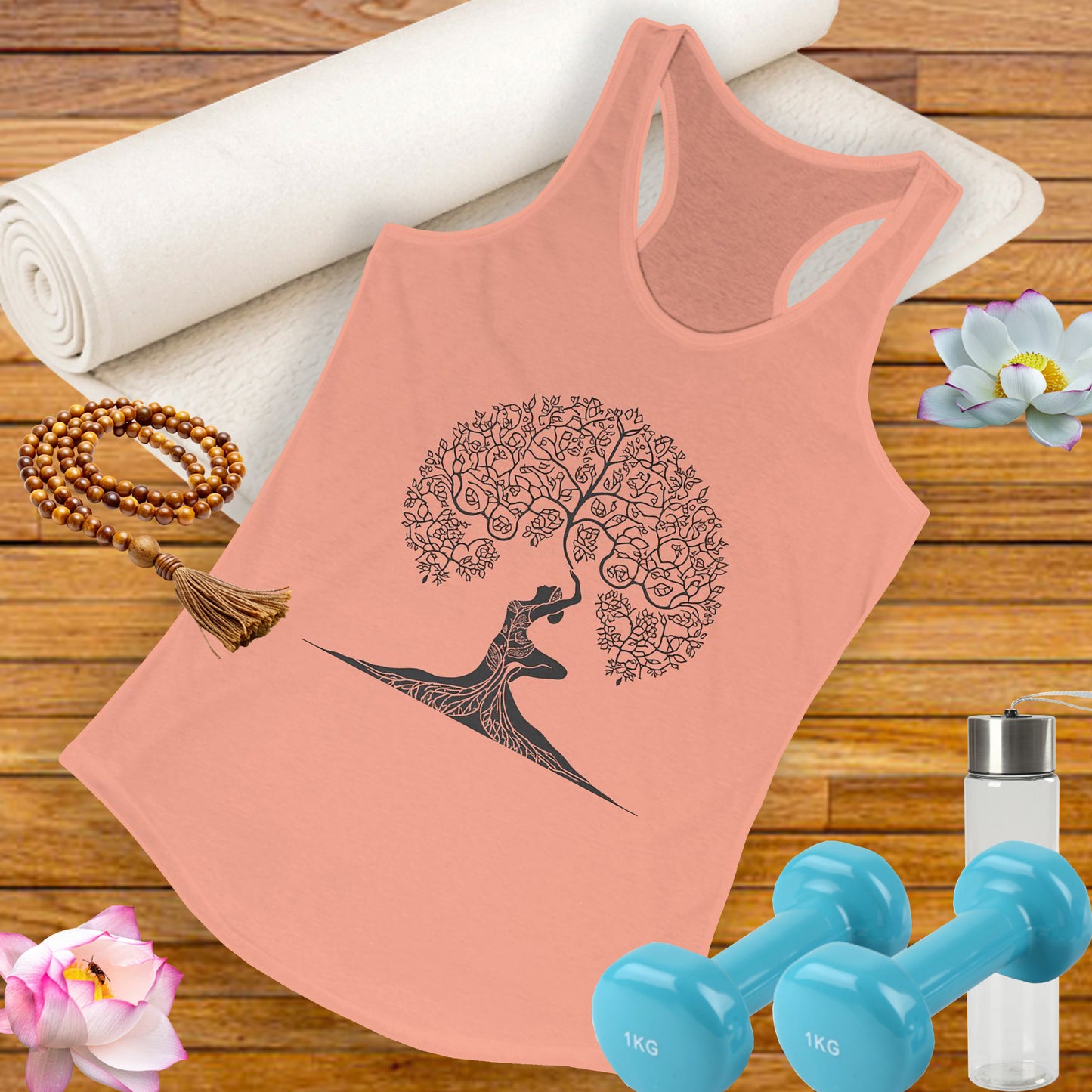 “Goddess Roots” Racerback Tank – Strength, Nature & Feminine Power