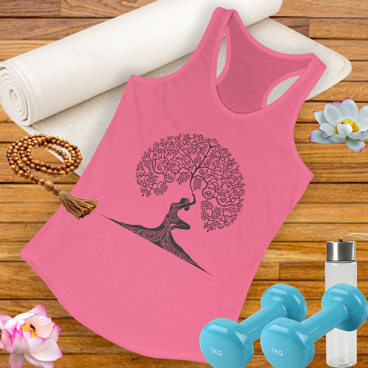 “Goddess Roots” Racerback Tank – Strength, Nature & Feminine Power