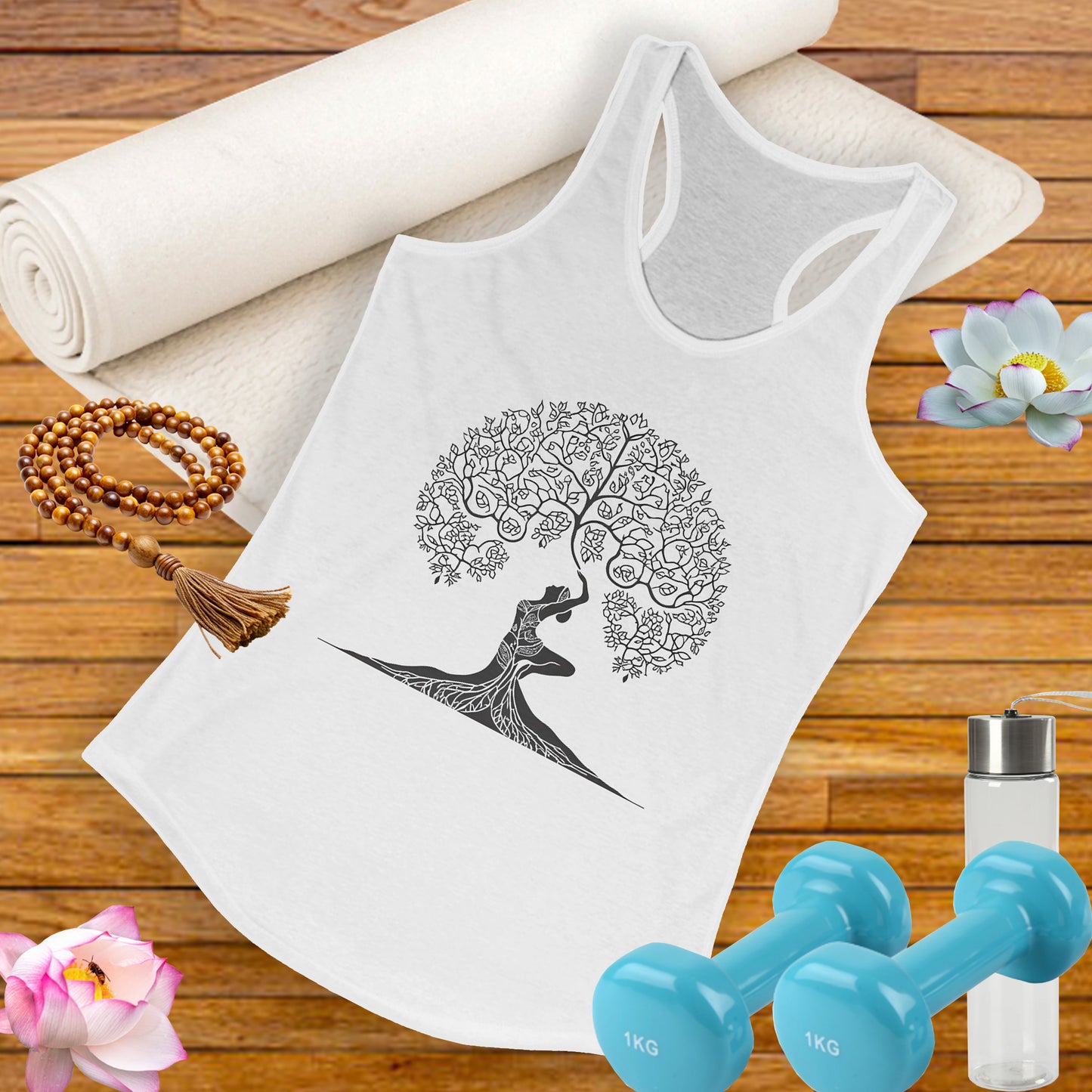 “Goddess Roots” Racerback Tank – Strength, Nature & Feminine Power