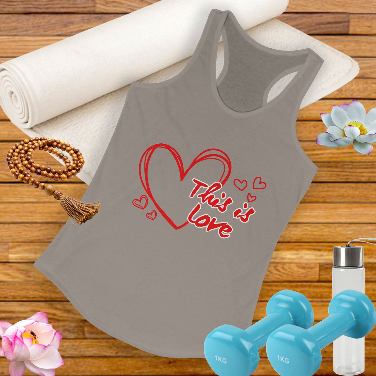 This Is LOVE Racerback Tank – Heartfelt Comfort for Active, Joyful Living