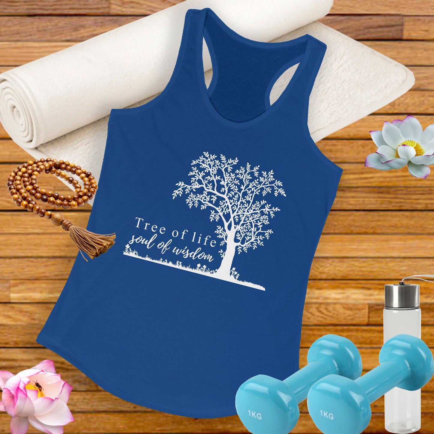 Tree of Life "Soul of Wisdom" Racerback Tank - Inspirational Activewear for Women
