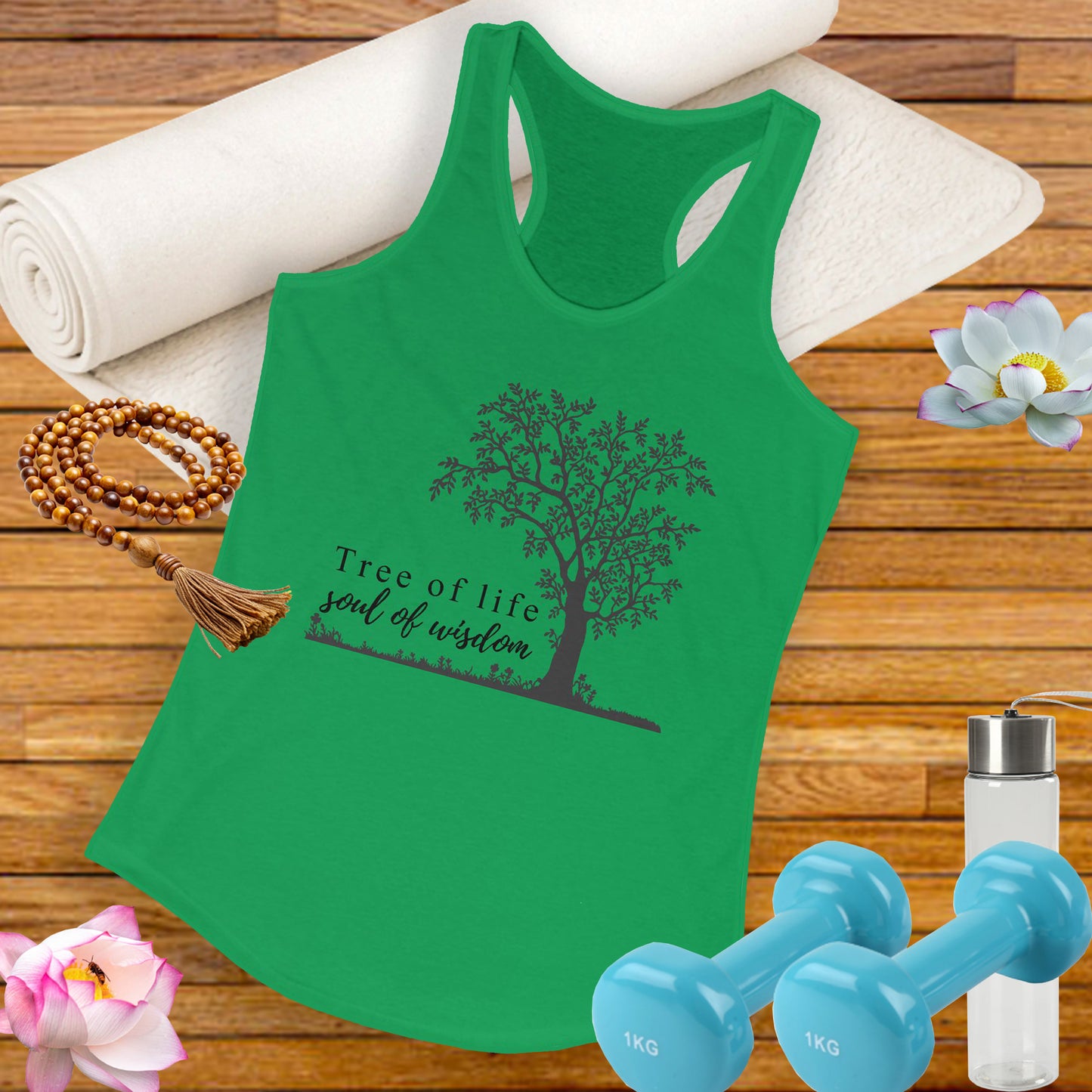 Tree of Life "Soul of Wisdom" Racerback Tank - Inspirational Activewear for Women