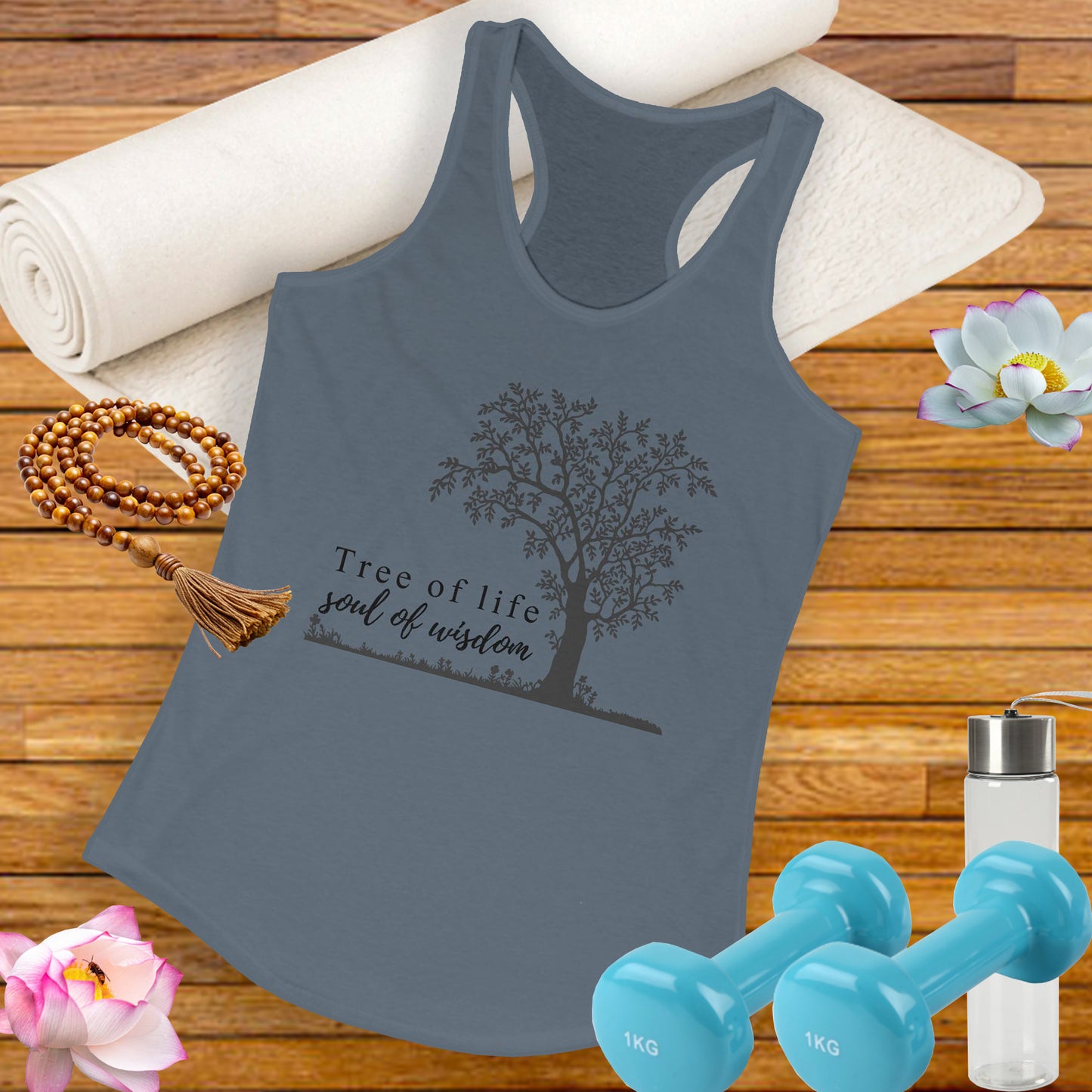 Tree of Life "Soul of Wisdom" Racerback Tank - Inspirational Activewear for Women