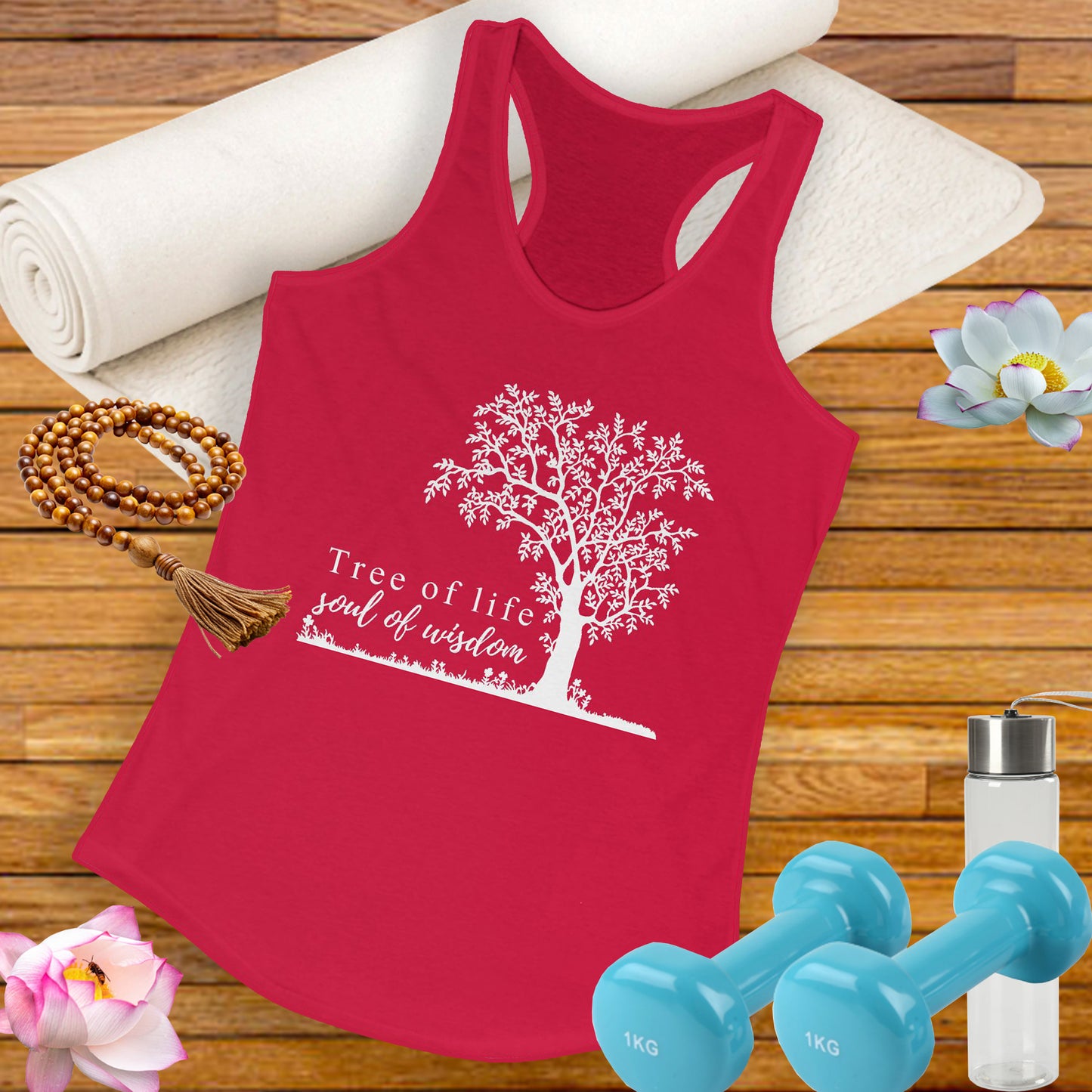 Tree of Life "Soul of Wisdom" Racerback Tank - Inspirational Activewear for Women