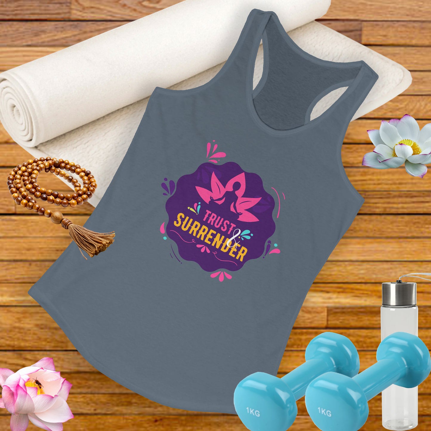 “Trust & Surrender” Racerback Tank - Flow with Faith, Move with Grace